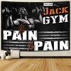 Personalized Fitness Home Gym Decor Motivational Banner Flag Tapestry, Motivational gym flags