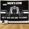 Personalized Gym Banner Flag Tapestry Muscle Man Gifts for Gym Lovers, Gym Flags