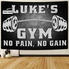 Personalized Gym Banner Tapestry Wall Decor Weightlifting Gift, Motivational Fitness Inspiration Flag