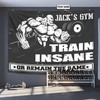 Personalized Gym Flag Banner Tapestry Home Gym Decor Bodybuilding Gift, Gym Flags