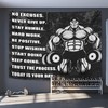Personalized Gym Flag Tapestry Home Gym Decor Motivational Quotes Wall Art, Gym Flags