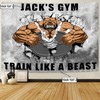 Personalized Gym Flags Banners Tapestry Home Gym Decor Bodybuilding Gift Bull Dog, Gym Flags
