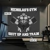 Personalized Home Gym Banner Flag Tapestry Bodybuilding Gift, Motivational gym flags