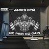 Personalized Home Gym Decor Banner Flag Tapestry Gorilla Weightlifting Gift, Gym Flags