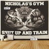Personalized Home Gym Decor Flag Tapestry Muscle Pitbull Motivational Bodybuilding Gift, Gym Flags