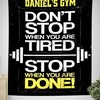 Personalized Home Gym Decor Motivational Quotes Banner Flag Tapestry, Gifts for Fitness Club, Motivational gym flags