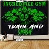 Personalized Home Gym Decor Motivational Quotes Flag Banner Tapestry, Gym Flags