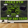 Personalized Home Gym Flag Tapestry Barbell Motivational Quotes Weightlifting Gift, Gym Flags