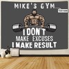 Personalized Motivational Quotes Banner Flag Tapestry For Home Gym Decor, Workout room decor
