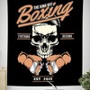 Personalized The King Off Boxing Tapestry Home Gym, Boxing Club Banner, Motivational Fitness Inspiration Flag