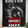 Personalized Women Fitness Banner Flag Tapestry Home Gym Decor Motivational, Motivational gym flags
