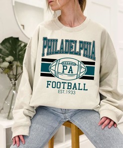 Philadelphia Football Sweatshirt, Vintage Retro Philadelphia Football Shirt for NFL Fans