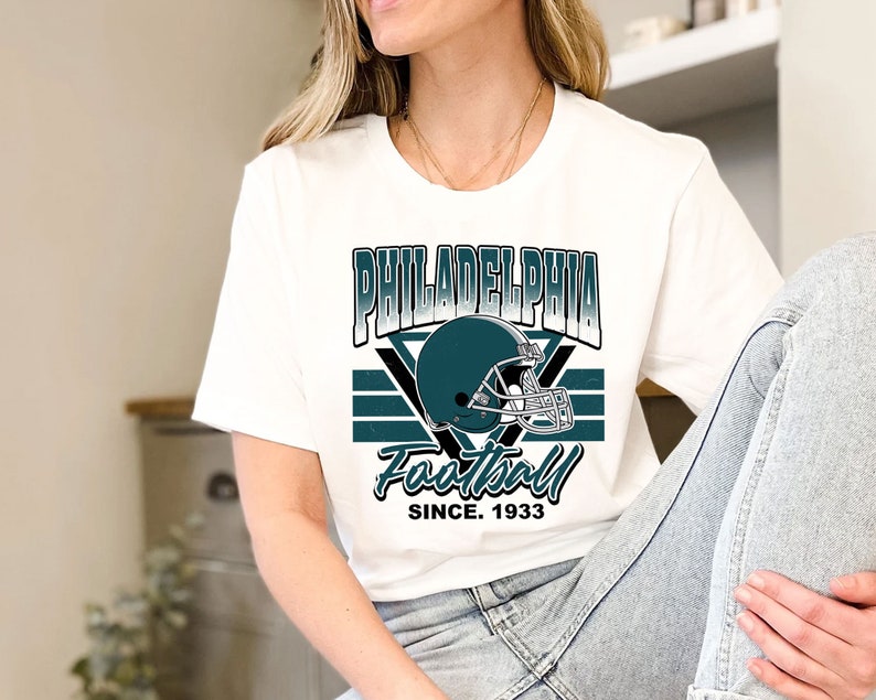 Philadelphia Football Team Sweatshirt, Vintage Philadelphia Football Shirt for NFL Fans - Image 3