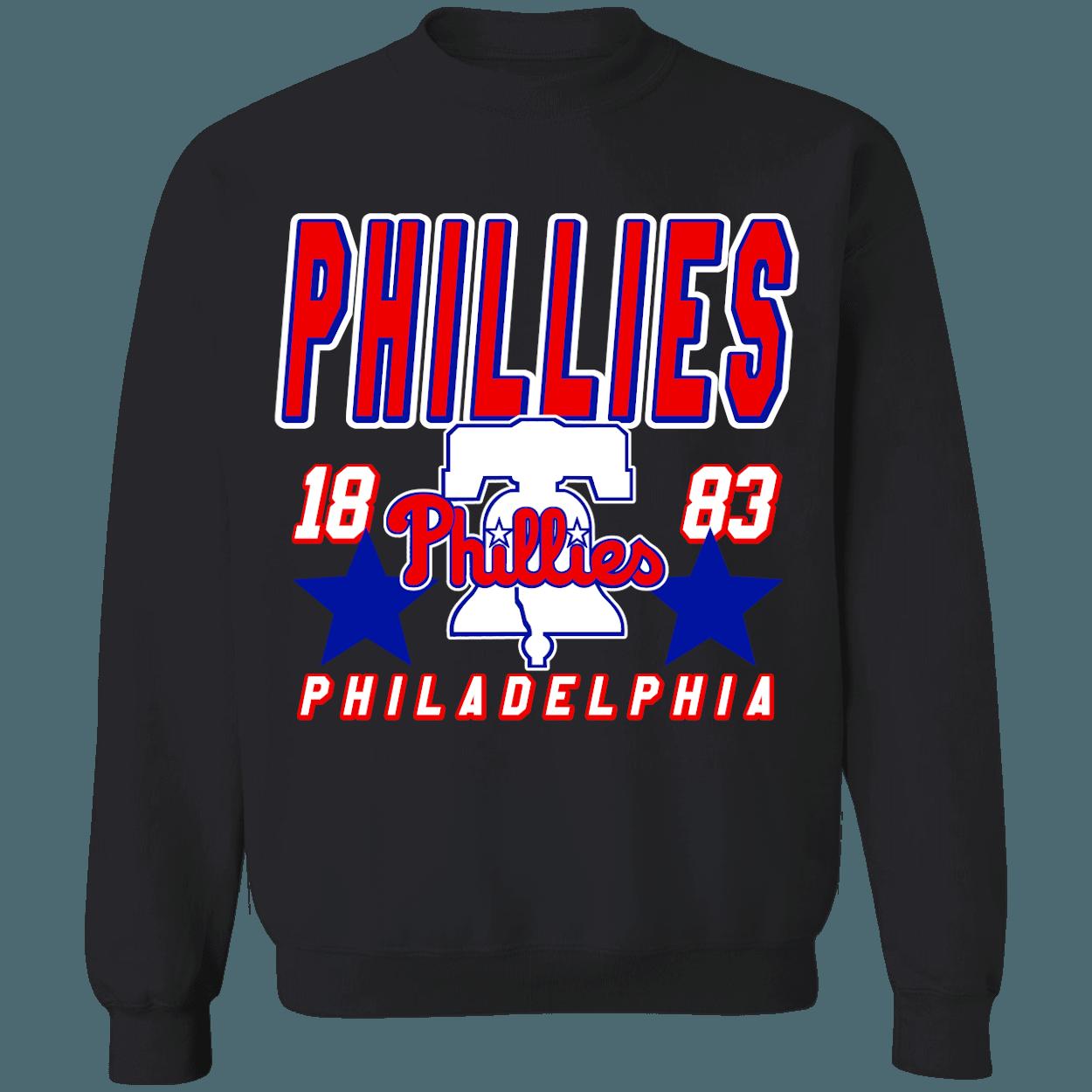Philadelphia Phillies Vintage MLB Crewneck Sweatshirt Hoodie Shirt for Baseball Fans