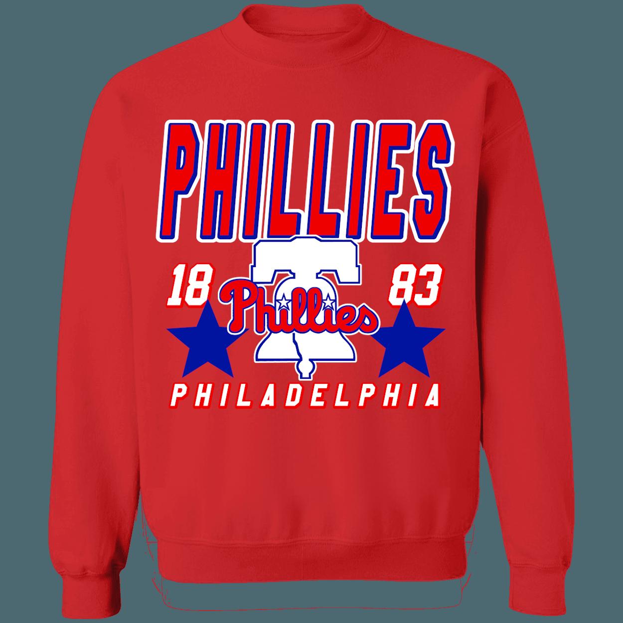 Philadelphia Phillies Vintage MLB Crewneck Sweatshirt Hoodie Shirt for Baseball Fans - Image 2