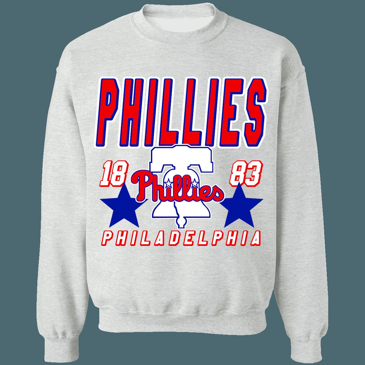 Philadelphia Phillies Vintage MLB Crewneck Sweatshirt Hoodie Shirt for Baseball Fans - Image 3