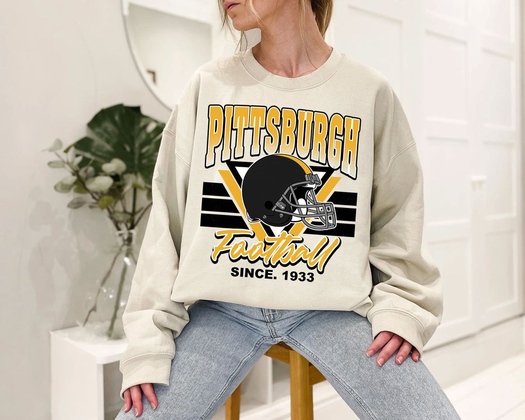 Pittsburgh Football Team Sweatshirt, Vintage Pittsburgh Football Shirt for NFL Fans