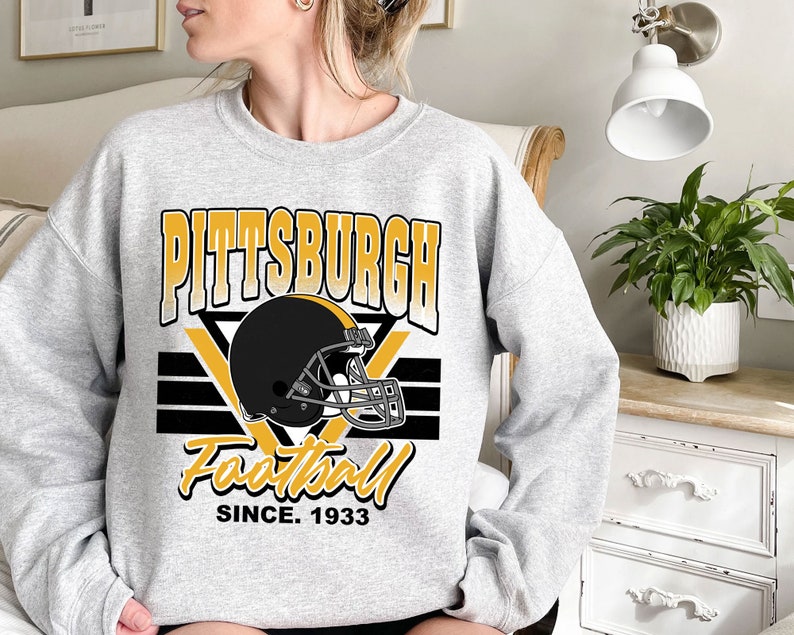 Pittsburgh Football Team Sweatshirt, Vintage Pittsburgh Football Shirt for NFL Fans - Image 2