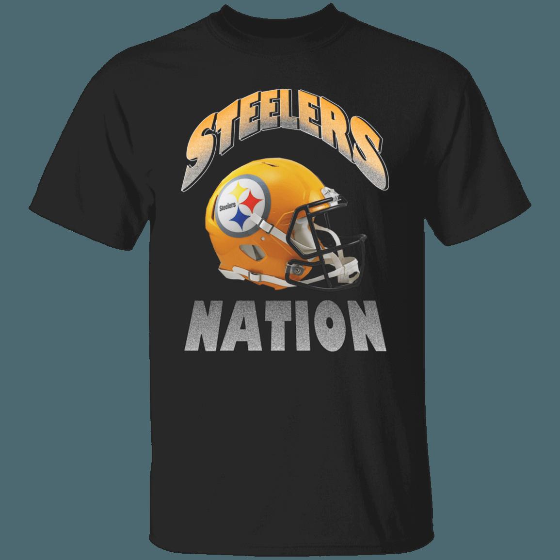 Pittsburgh Steelers STEELER NATION Retro NFL T-Shirt Sweatshirt Hoodie Gifts - Image 4