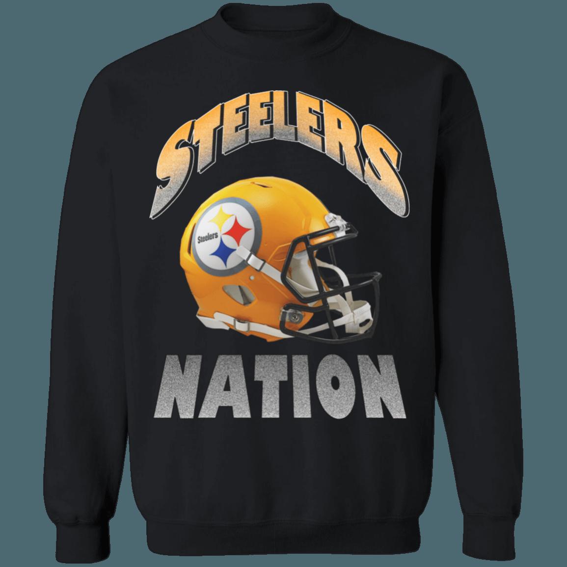 Pittsburgh Steelers STEELER NATION Vintage NFL American Football Lover Sweatshirt Hoodie - Image 2