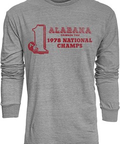 Reserve Collection By Tri-Blend Long Sleeve Shirt Vintage Retro, Alabama Sweatshirt Full Size Gifts For Ncaa Fans