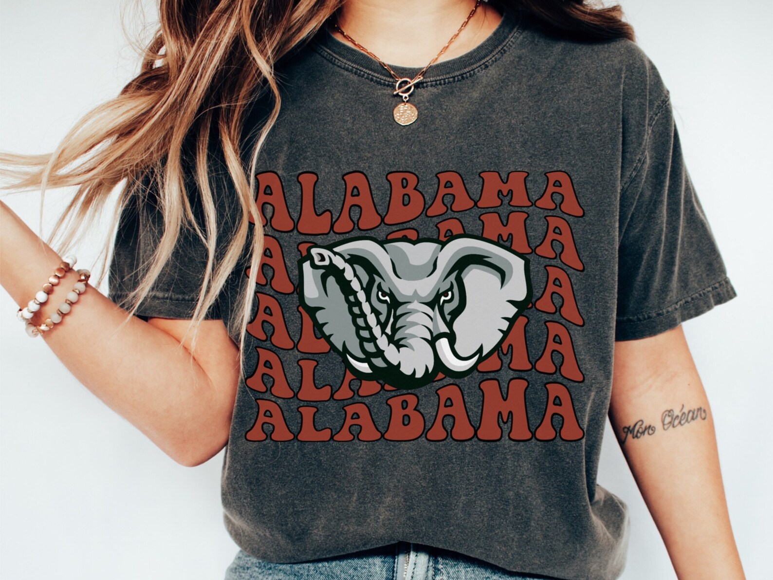 Retro Alabama Football Comfort Colors Shirt, Alabama Crimson Tide Game Day Shirt, Roll Tide Football Hoodie Sweatshirt - Image 2