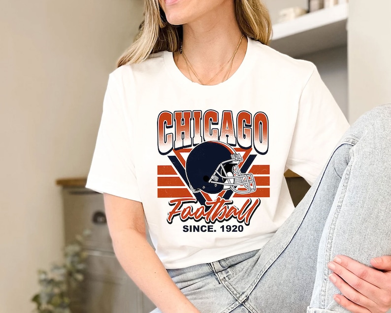 Retro Chicago Football Crewneck Sweatshirt Hoodie Shirt for NFL Fans - Image 3