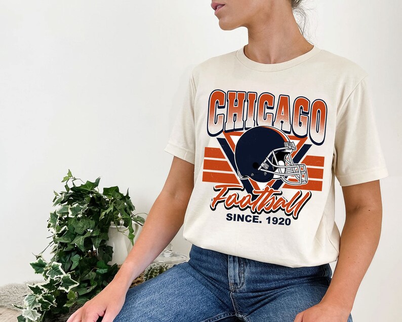 Retro Chicago Football Crewneck Sweatshirt Hoodie Shirt for NFL Fans - Image 4
