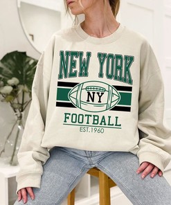 Retro New York NFL Crewneck Sweatshirt Hoodie Shirt for NFL Fans