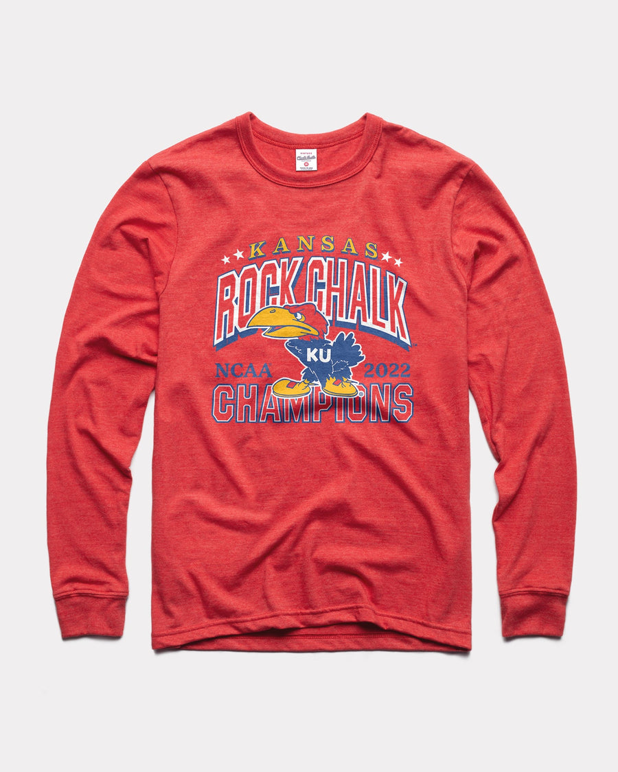 Rock Chalk Champions Long Sleeve Gifts For Fans, Kansas Basketball Shirts