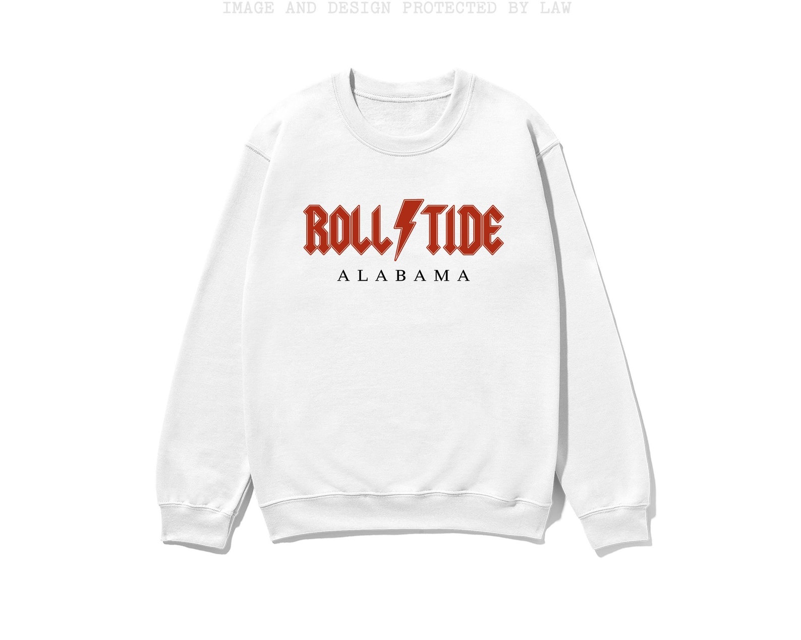 Rolltide Sweatshirt Bama Shirt Alabama Varsity Clothing For Games Crew Crimson College T-Shirt Rock Style Metal Merch Sweater