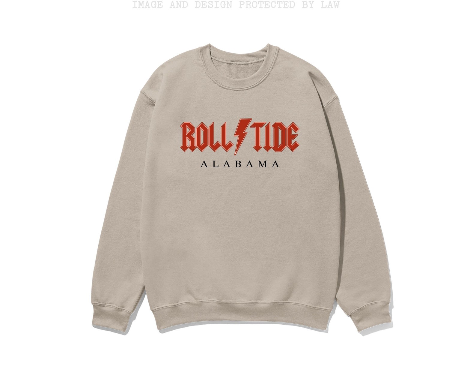 Rolltide Sweatshirt Bama Shirt Alabama Varsity Clothing For Games Crew Crimson College T-Shirt Rock Style Metal Merch Sweater - Image 2