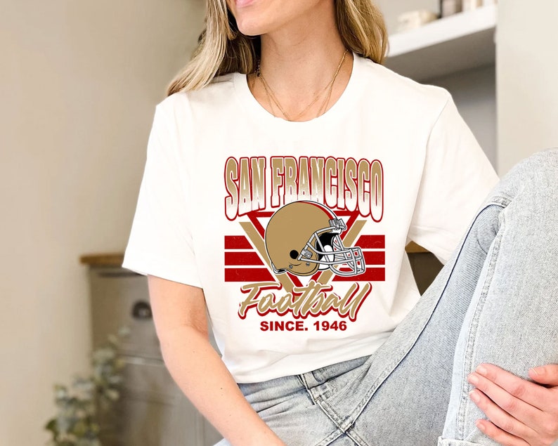 San Francisco Football Team Sweatshirt, Vintage San Francisco Football Shirt for NFL Fans - Image 3