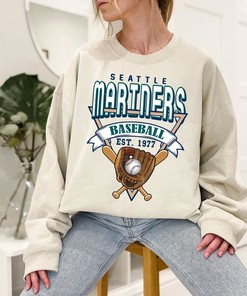 Seattle Baseball Crewneck Sweatshirt, Vintage Seattle Baseball Shirt, Seattle MLB Shirt, Seattle Fan Shirt