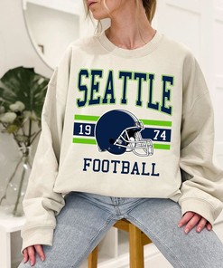 Seattle Football Sweatshirt, Vintage Retro Seattle Football Shirt for NFL Fans