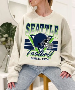 Seattle Football Team Sweatshirt, Vintage Seattle Football Shirt for NFL Fans