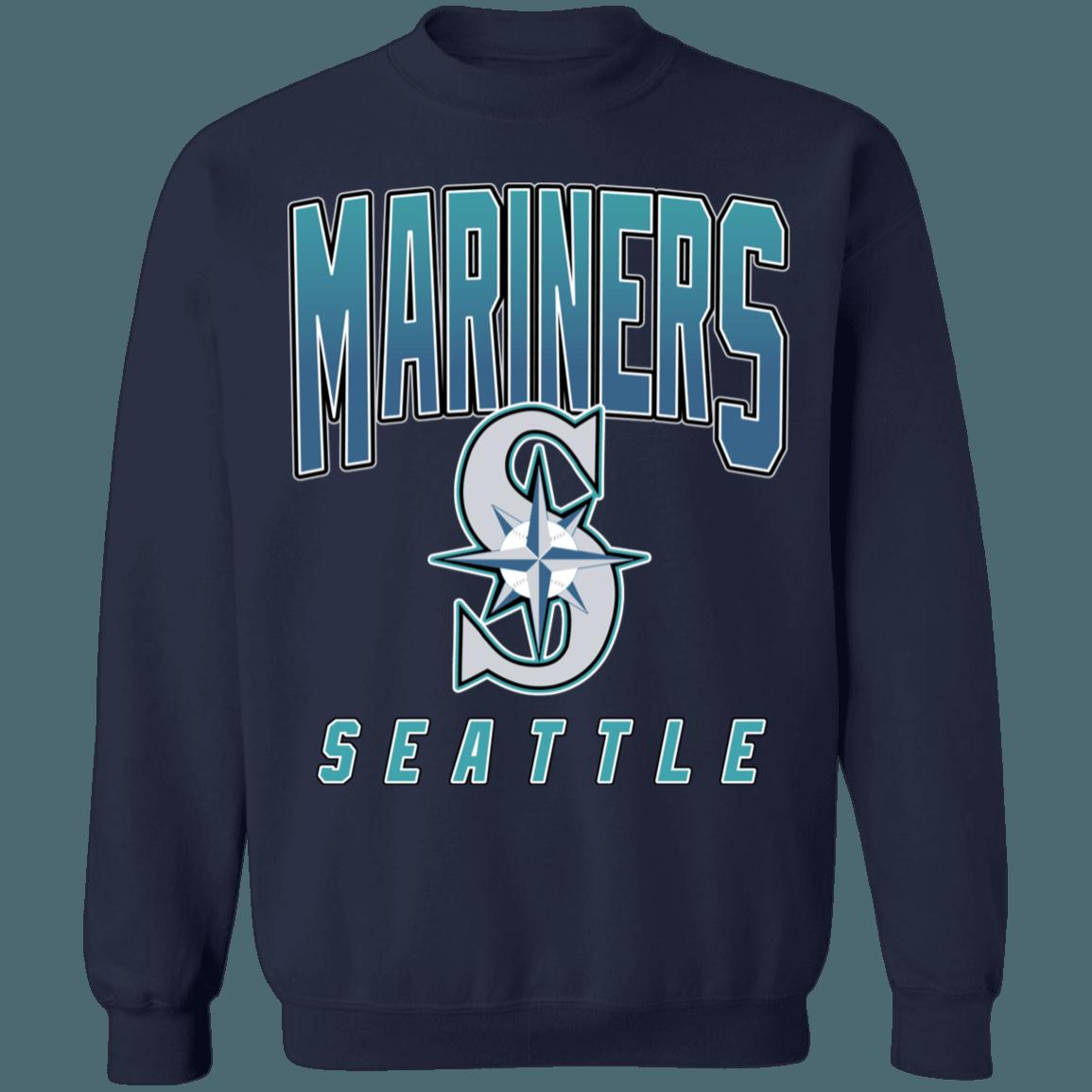 Seattle Mariners MLB Crewneck Sweatshirt Hoodie Shirt for Baseball Fans