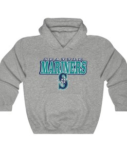 Seattle Mariners Vintage 90's MLB Hoodie Sweatshirt Sport Shirt