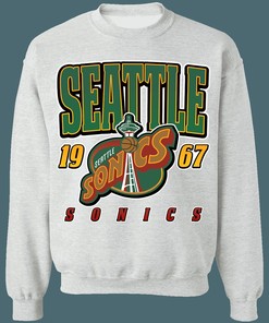 Seattle Sonics Vintage NBA Vintage Sweatshirt Hoodie Shirt For NBA Fans