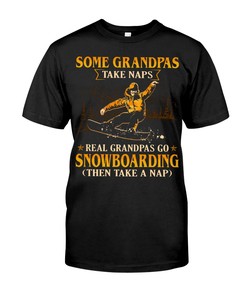 Some Grandpas Take Naps Real Grandpas Go Snowboarding (Then Take A Nap), Vintage Snowboarding Sweatshirt