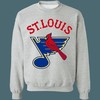 St.Louis Blues Cardinals MASH-UP MLB NHL Sweatshirt Hoodie TShirt For Hockey Lovers