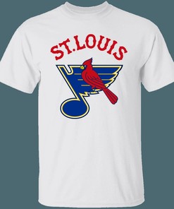 St.Louis Blues Cardinals MASH-UP MLB NHL T-Shirt Sweatshirt Hoodie National Hockey League Shirt