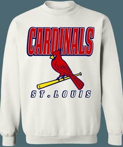 St.Louis Cardinals Vintage MLB Crewneck Sweatshirt Hoodie Shirt for Baseball Fans