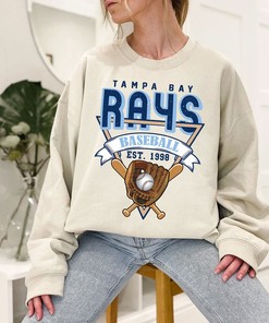 Tampa Bay Baseball Crewneck Sweatshirt, Vintage Tampa Bay Baseball Shirt, Tampa Bay Fan Shirt