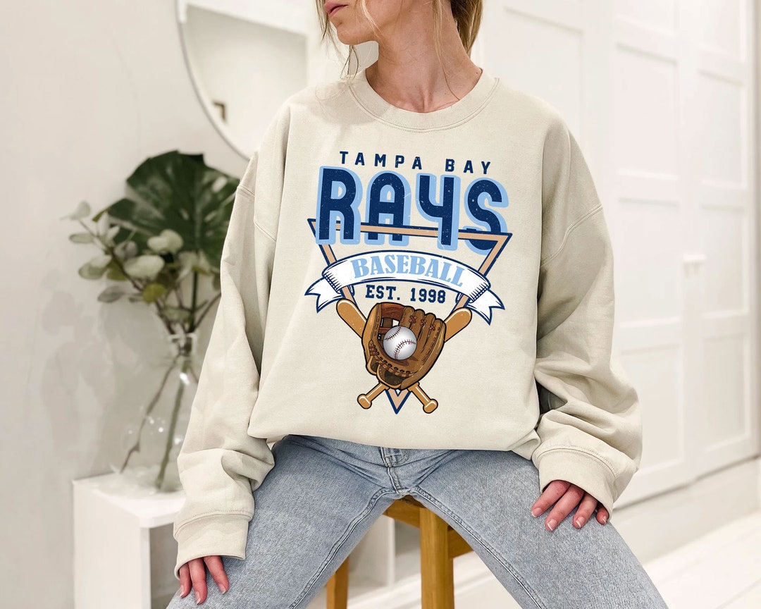 Tampa Bay Baseball Crewneck Sweatshirt, Vintage Tampa Bay Baseball Shirt, Tampa Bay Fan Shirt