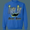 Tampa Bay Devil Rays STINGRAY Vintage MLB Crewneck Sweatshirt Hoodie Shirt for Baseball Fans