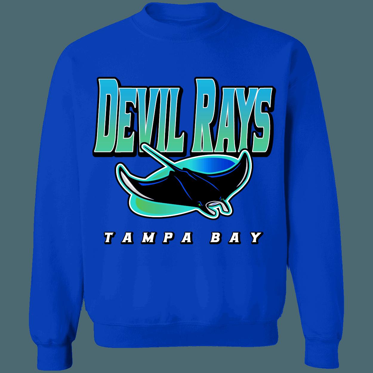 Tampa Bay Devil Rays Vintage MLB Crewneck Sweatshirt Hoodie Shirt for Baseball Fans