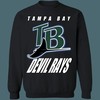 Tampa Bay Devil Rays Vintage MLB Crewneck Sweatshirt Hoodie Shirt for MLB Fans