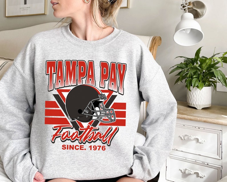 Tampa Bay Football Team Sweatshirt, Vintage Tampa Bay Football Shirt for NFL Fans - Image 2