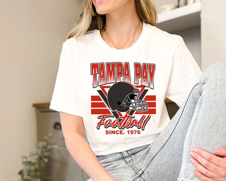 Tampa Bay Football Team Sweatshirt, Vintage Tampa Bay Football Shirt for NFL Fans - Image 3